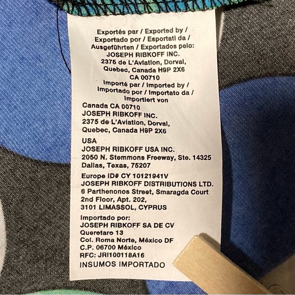 Joseph Ribkoff Midi Knit Dress in Bold Graphic Pattern | Cap Sleeves - Picture 10 of 16